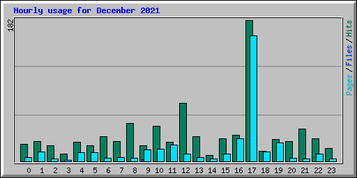 Hourly usage for December 2021