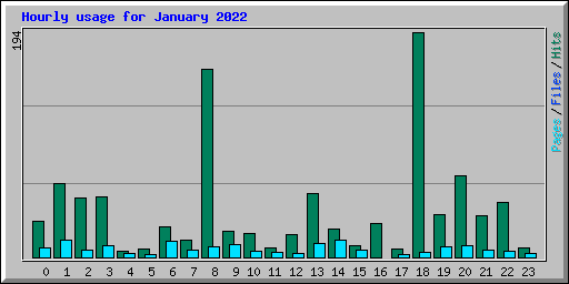 Hourly usage for January 2022