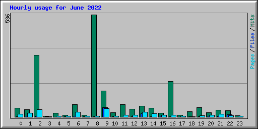 Hourly usage for June 2022
