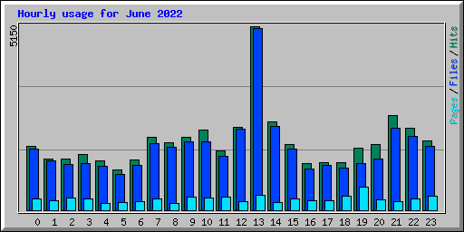 Hourly usage for June 2022