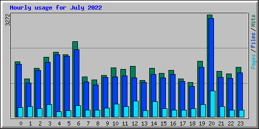 Hourly usage for July 2022