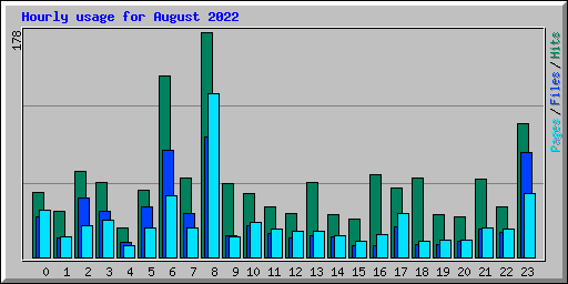 Hourly usage for August 2022